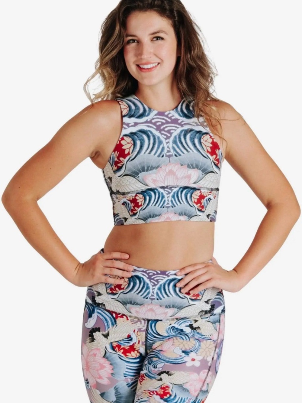 Yoga Democracy -Zen Water Set top-small leggings-Medium